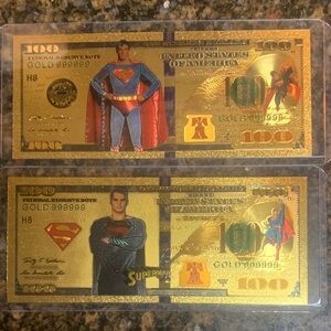 Superman Gold Foil Collectible Bills